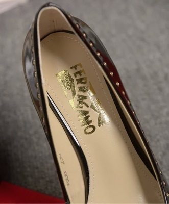 Ferragamo Shallow mouth kitten heel Shoes Women--010